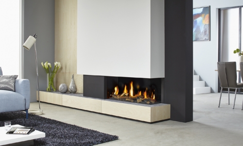 DRU Metro 100XT 2 Sided Eco Wave Gas Fire