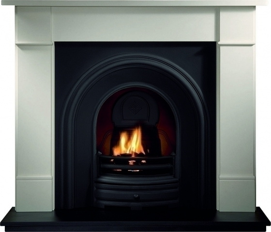 Crown Arch Cast Iron Insert with Gas Fire