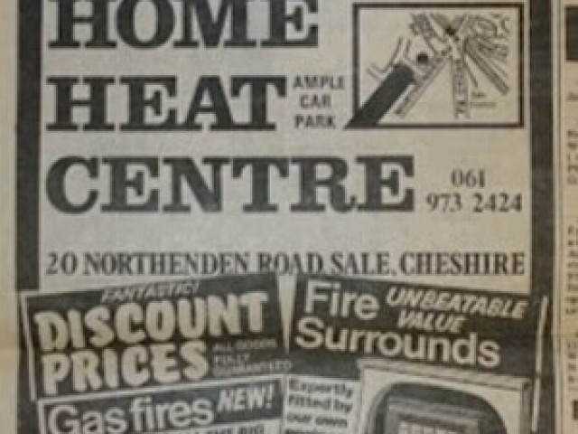 Old newspaper advert