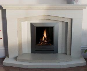 NEW ENGLAND limestone fireplace eccles